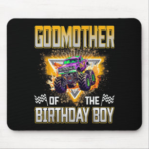 Godmother Of The Birthday Boy Monster Truck Birthd Mouse Pad