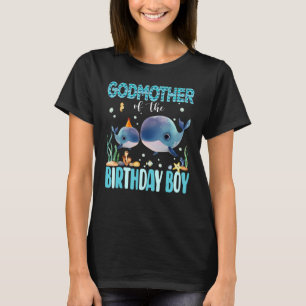 Godmother Of the Birthday Boy Whale Shark Sea Fish T-Shirt