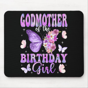 Godmother of The Birthday Girl Butterfly Family Mouse Pad
