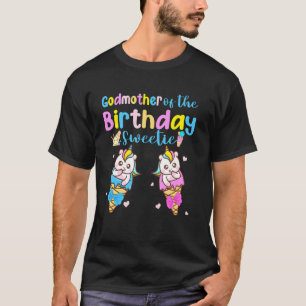 Godmother Of The Birthday Sweetie Girl Ice Cream T T-Shirt