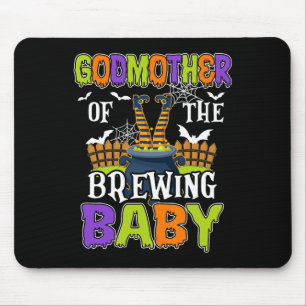 Godmother Of The Brewing Byby Funny Halloween Mouse Pad