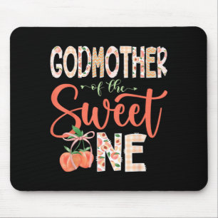 Godmother of The Sweet One Peach 1st Birthday Girl Mouse Pad