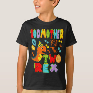 Godmother of The Two Rex 2nd Birthday Boy Dinosaur T-Shirt