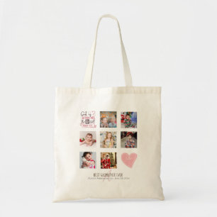 GODMOTHER PHOTO COLLAGE Gift with verse can edit Tote Bag