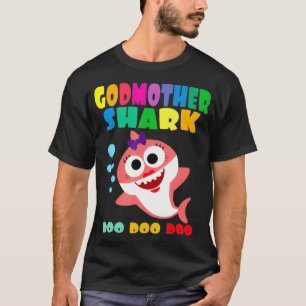 Godmother Shark Gift Cute Baby Shark Family Matchi T-Shirt