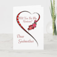 Godmother, Swirling heart Hostess invite