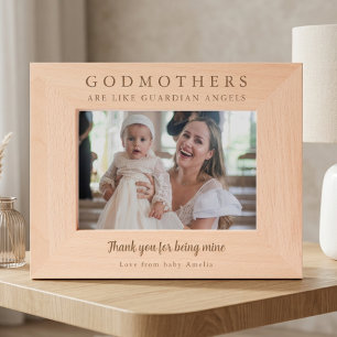 Godmother Thank You Keepsake Wood Etched Frames