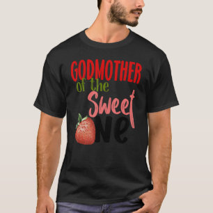 Godmother The Sweet One Strawberry Birthday Family T-Shirt