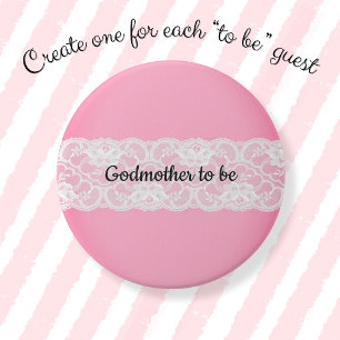 Godmother to be 7.5 cm round badge