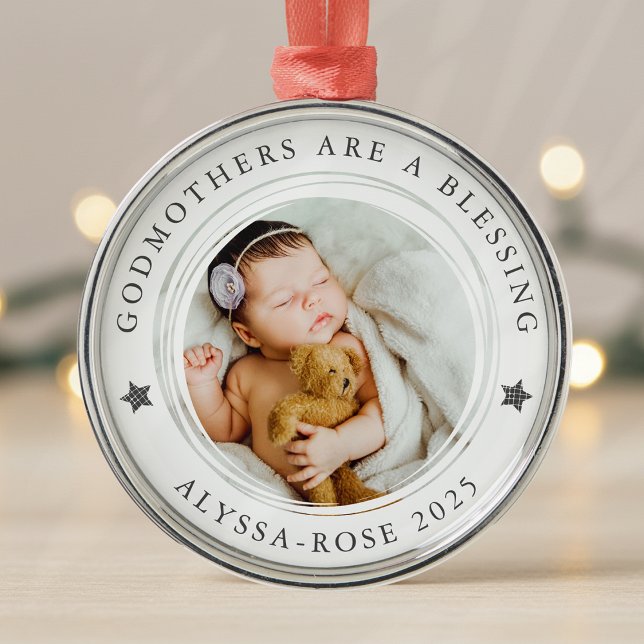 Godmothers Are a Blessing Photo Metal Tree Decoration (Creator Uploaded)