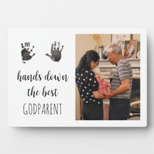 Godparent Handprint Photo Plaque