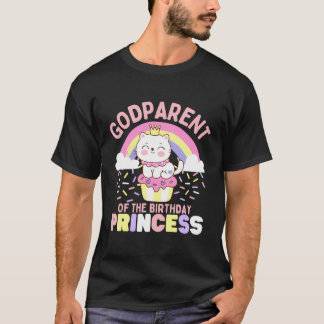 Godparent Of The Birthday Princess Cute Cat On A C T-Shirt
