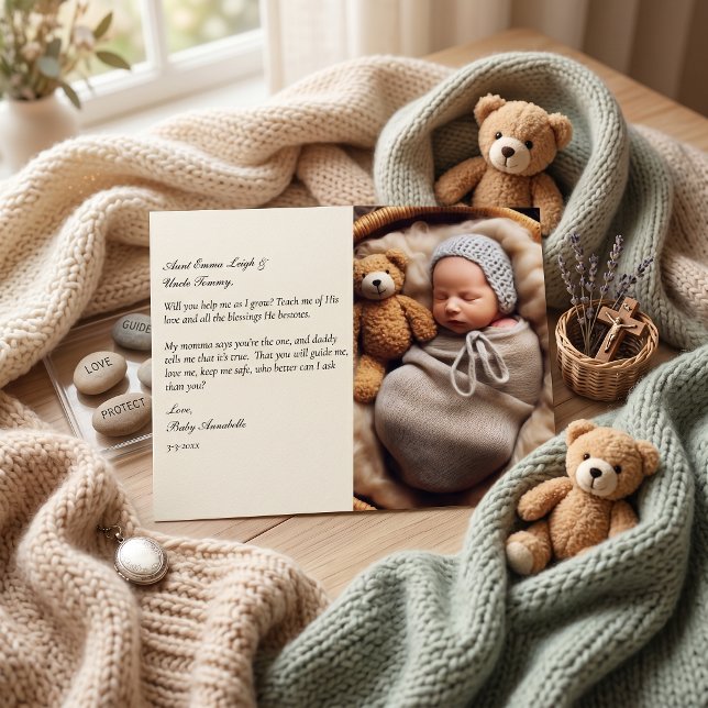Godparent Proposal Cute Poem Custom Invitation (Creator Uploaded)