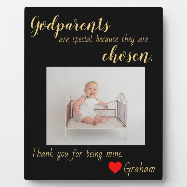 Godparents baptised plaque (Front)