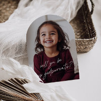 Godparents Handwritten Proposal Photo Arch Girl