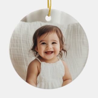 Godparents Handwritten Proposal Photo Girl Ceramic Tree Decoration