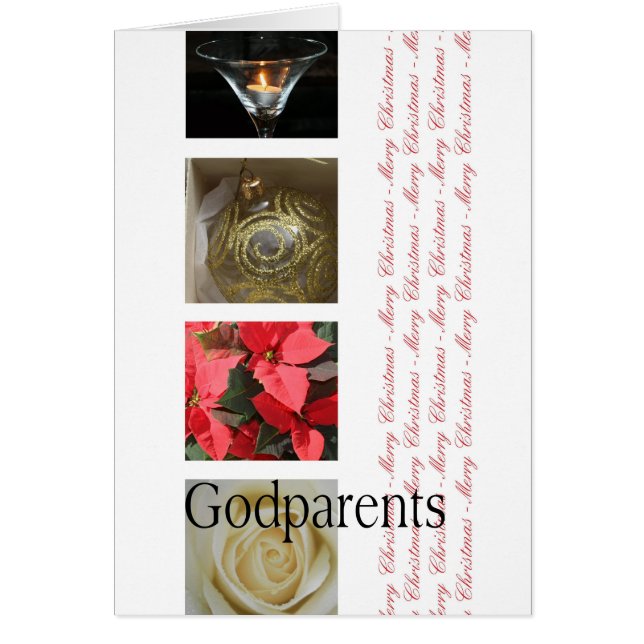 Godparents Merry Christmas card (Front)
