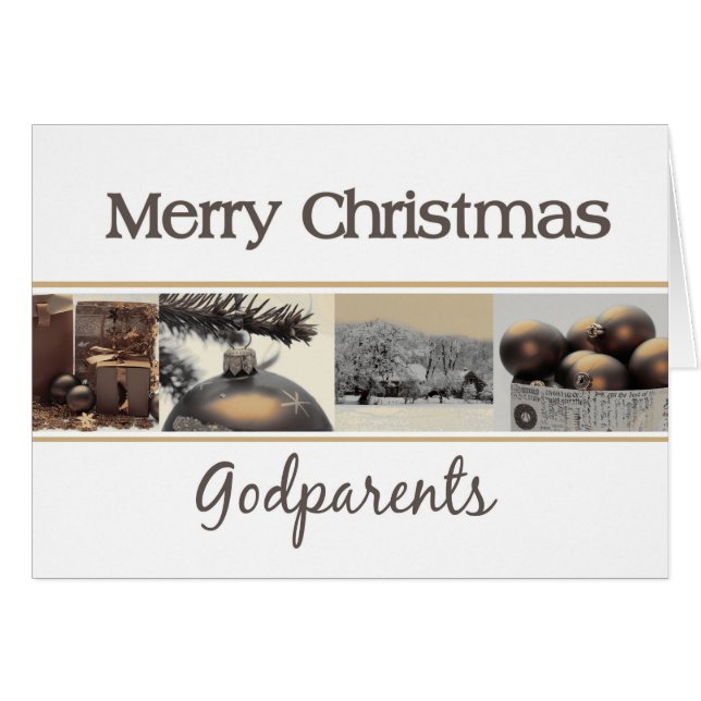 godparents  Merry Christmas card (Front Horizontal)