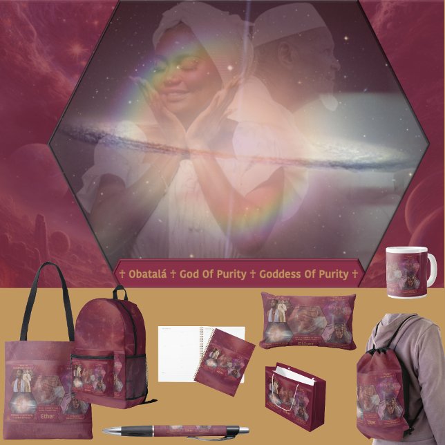 “Gods and Goddess Of Ether”  Wrapping Paper Sheet (Get the full “Gods + Goddesses Of Ether” collection at: https://bit.ly/OurAncestorsZazzle)