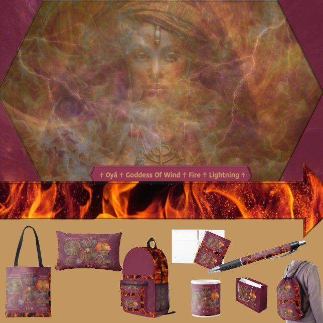 Gods and Goddess Of Fire Tote Bag (Get the full “Gods + Goddesses Of Fire” collection at: https://bit.ly/OurAncestorsZazzle
 )