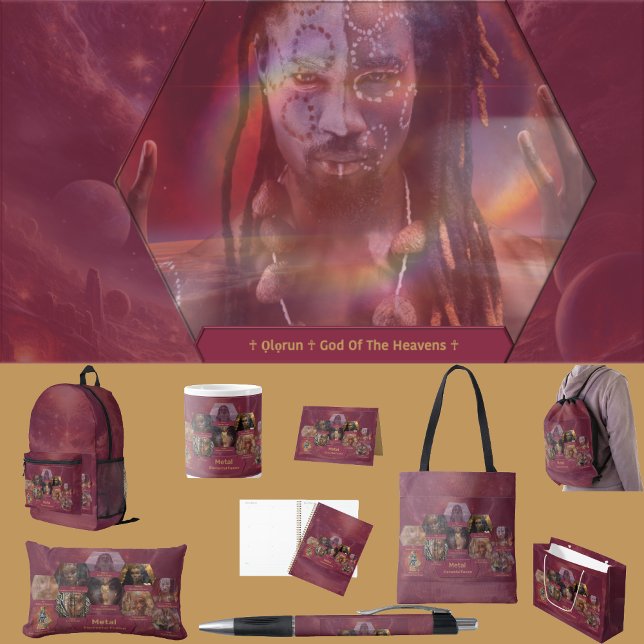 “Gods and Goddess Of Metal”  Printed Backpack (Get the full “Gods + Goddesses Of Metal” collection at: https://bit.ly/OurAncestorsZazzle)