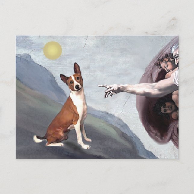 God's Basenji Postcard (Front)