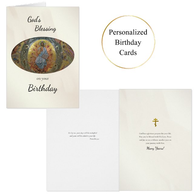 God's Blessing Birthday Orthodox Christian Card (Creator Uploaded)