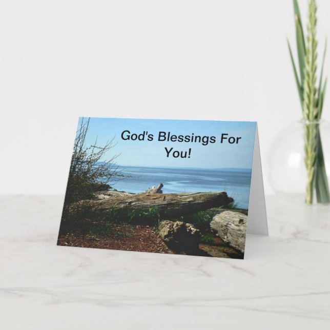 God's Blessing For You!  Condolences Card (Front)