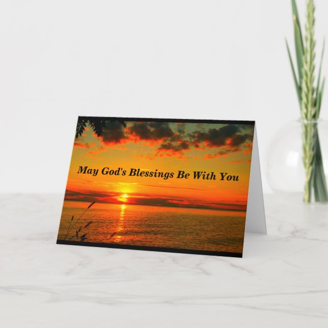 God's Blessings Be With You Baptism Card (Front)