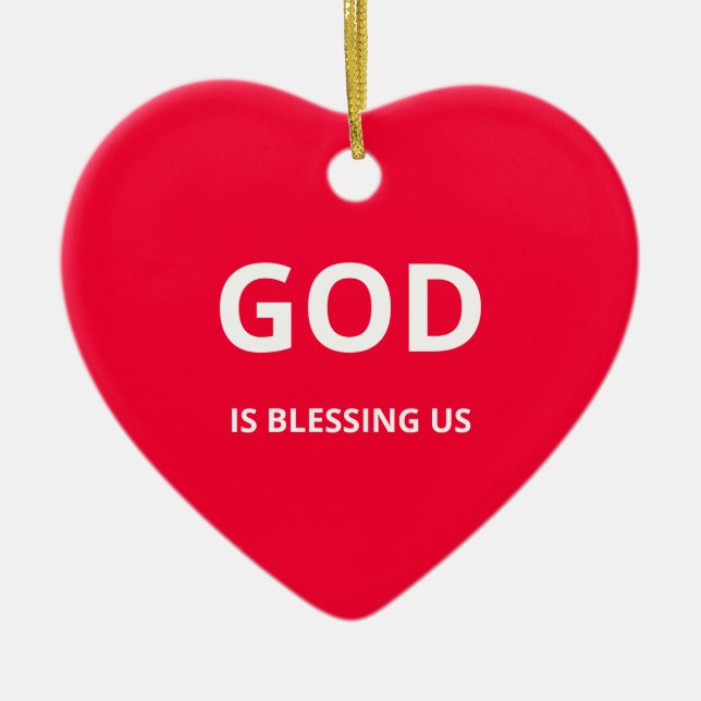 God's Blessings Ceramic Tree Decoration (Front)