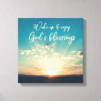 God's Blessings Quote with Early Sunrise Beams