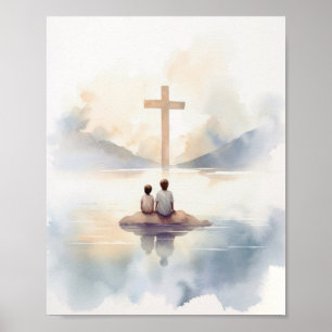 God's Children, Digital Print, Child's Gift, Sketc Poster