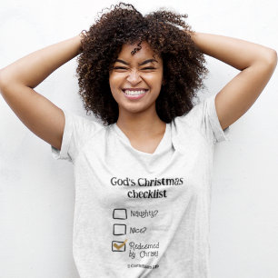 GOD'S CHRISTMAS CHECKLIST Christian Women's T-Shirt