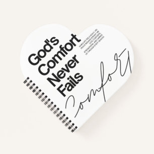 God's comfort never fails minimalist style notebook