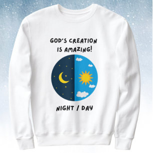 God's creation day and night sweatshirt