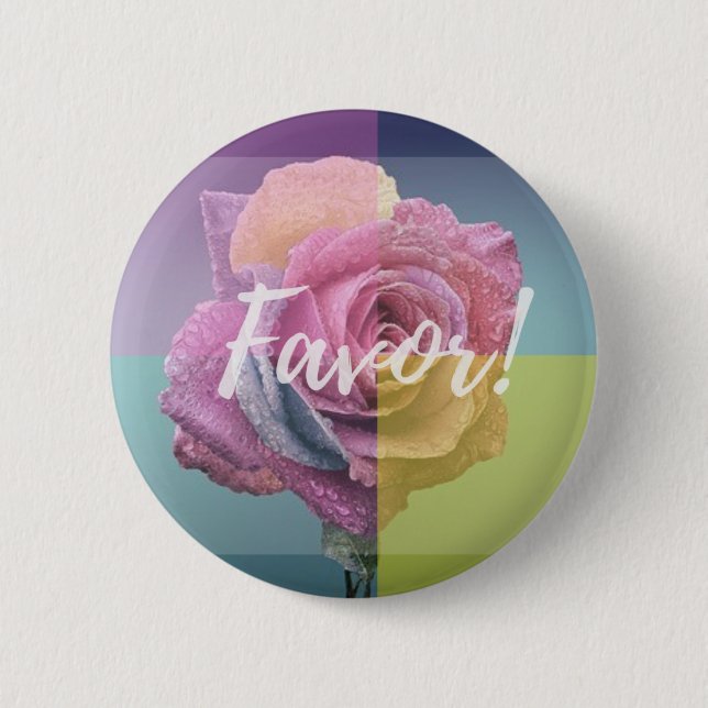 God's Favour 6 Cm Round Badge (Front)