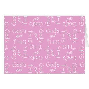 God's got this Pink typography Parakaleo note card