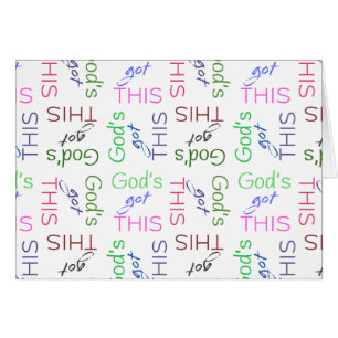 God's got this typography  Parakaleo note card