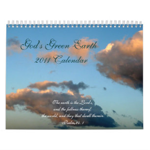 God's Green Earth/Nature Views+Scripture Quotes Calendar