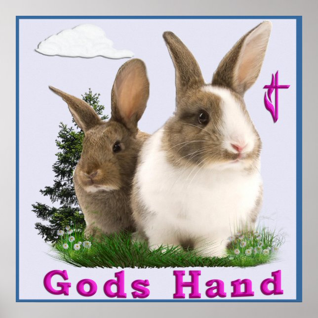 Gods hand Rabbits Poster (Front)