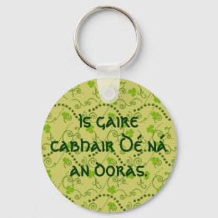 God's Help Is Nearer Than the Door Key Ring