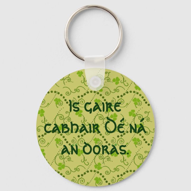 God's Help Is Nearer Than the Door Key Ring (Front)