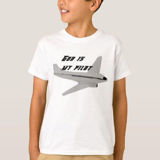 God's Is My Pilot (grey aeroplane) T-Shirt