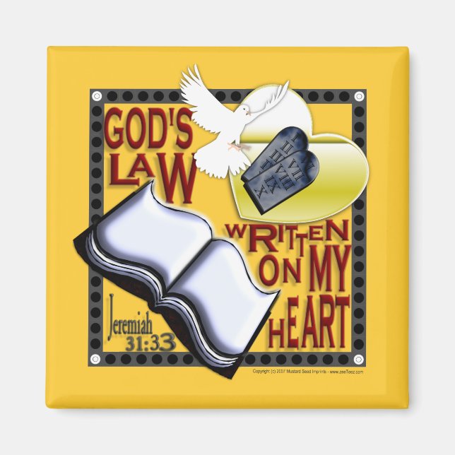 God's Law Written on My Heart - Magnet (Front)