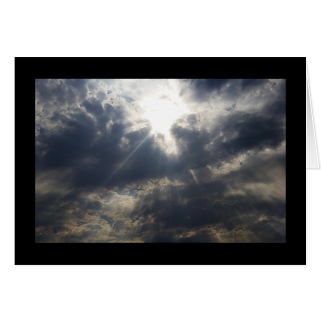 God's Light Through Clouds- Song of Sol. 5:13 Card (Front Horizontal)