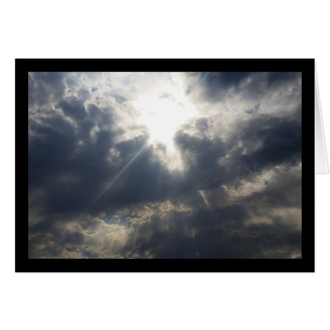 God's Light Through Clouds- Song of Sol. 8:7 Card (Front Horizontal)