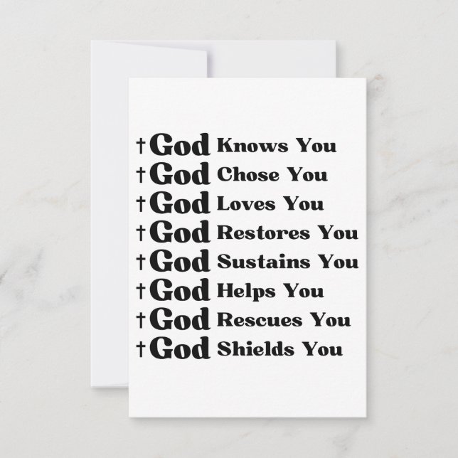 God's Love and Promises Faith-Filled Devotion Card (Front)