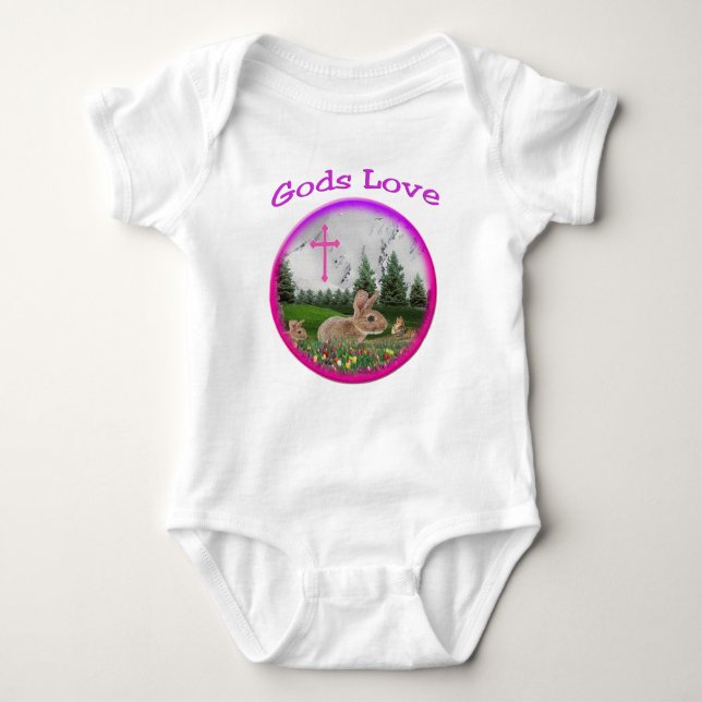 gods Love Baby Bodysuit (Front)