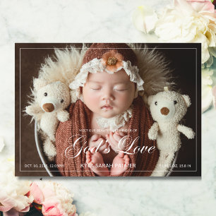 God's Love Birth Announcement Card