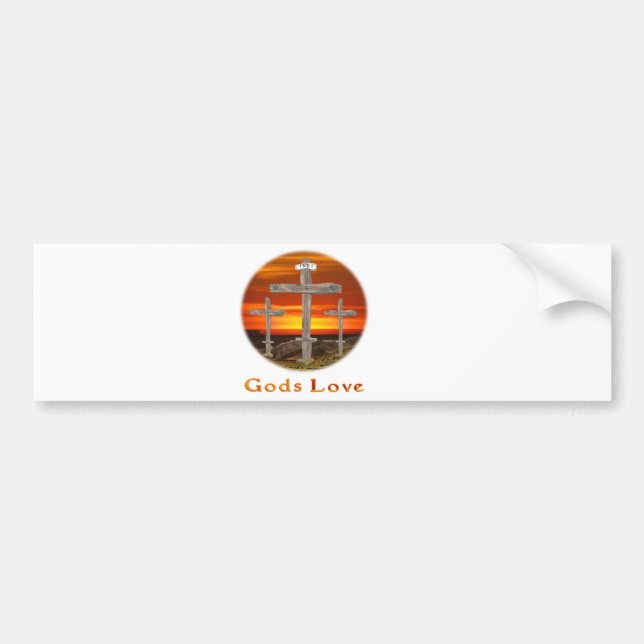 Gods Love Bumper Sticker (Front)